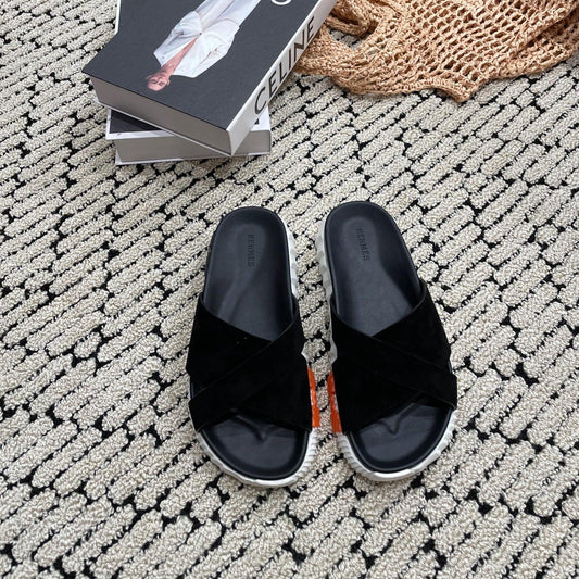 INFRA SANDAL BLACK SUEDE - 35