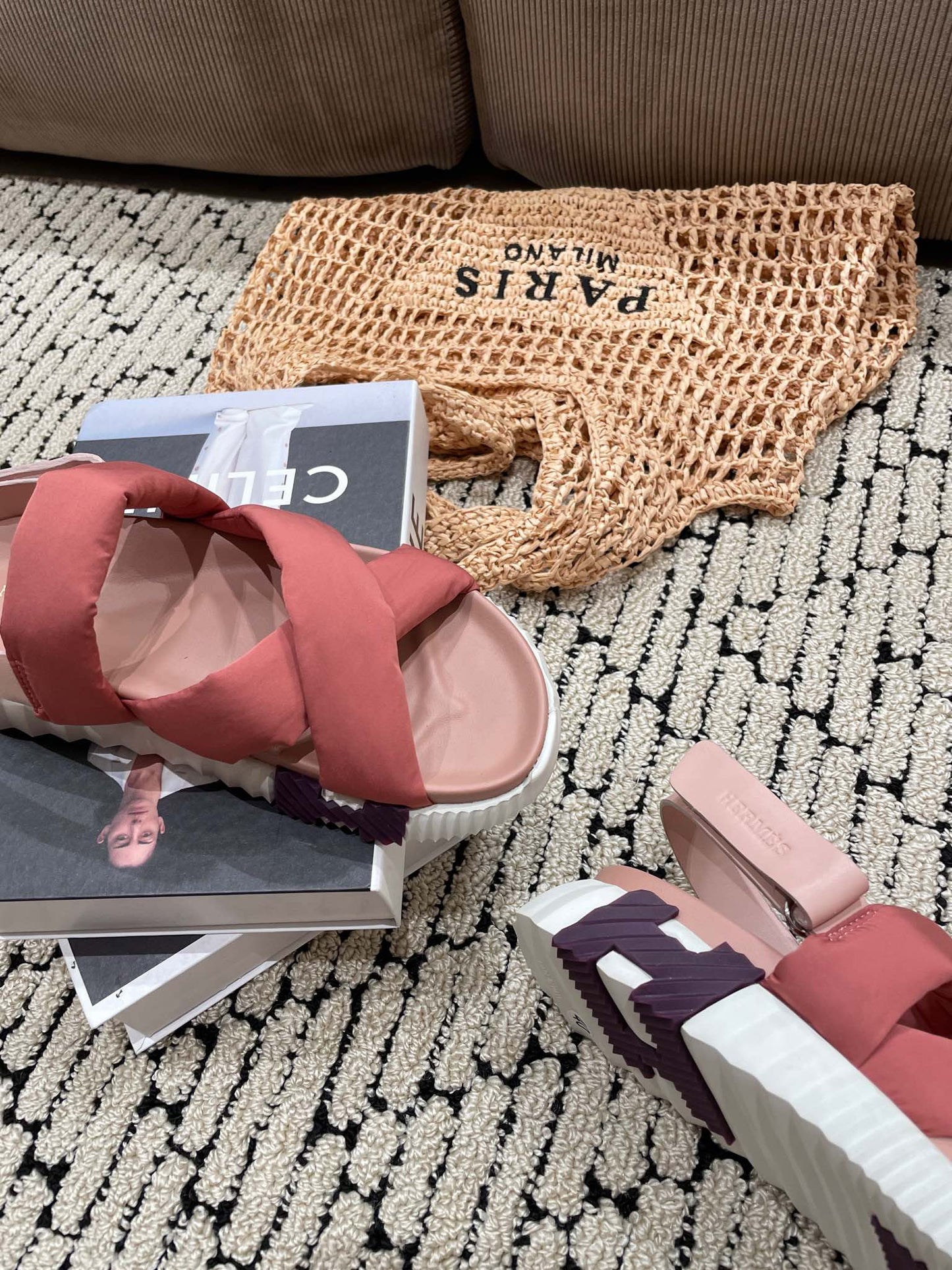 ELECTRIC SANDAL ROUGE CALFSKIN - 35