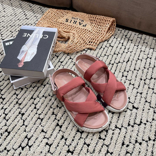 ELECTRIC SANDAL ROUGE CALFSKIN - 35