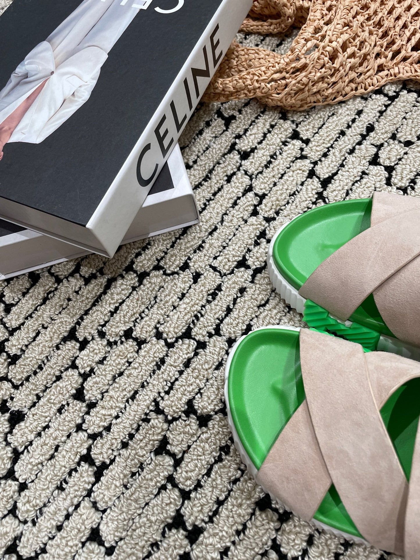 ELECTRIC SANDAL GREEN MIX LIGHT GRAY SUEDE - 35