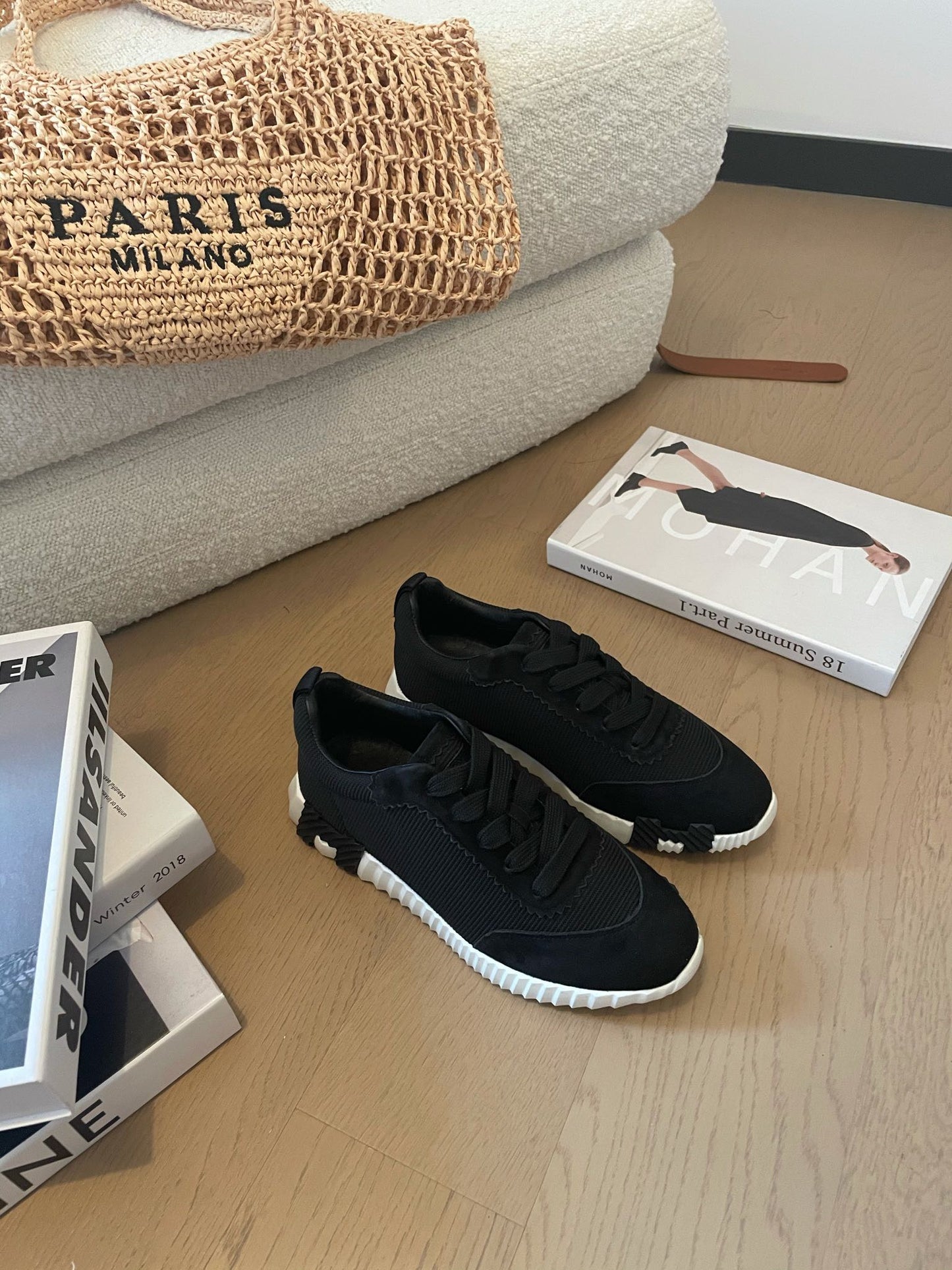 BOUNCING SNEAKERS BLACK CALFSKIN - 35
