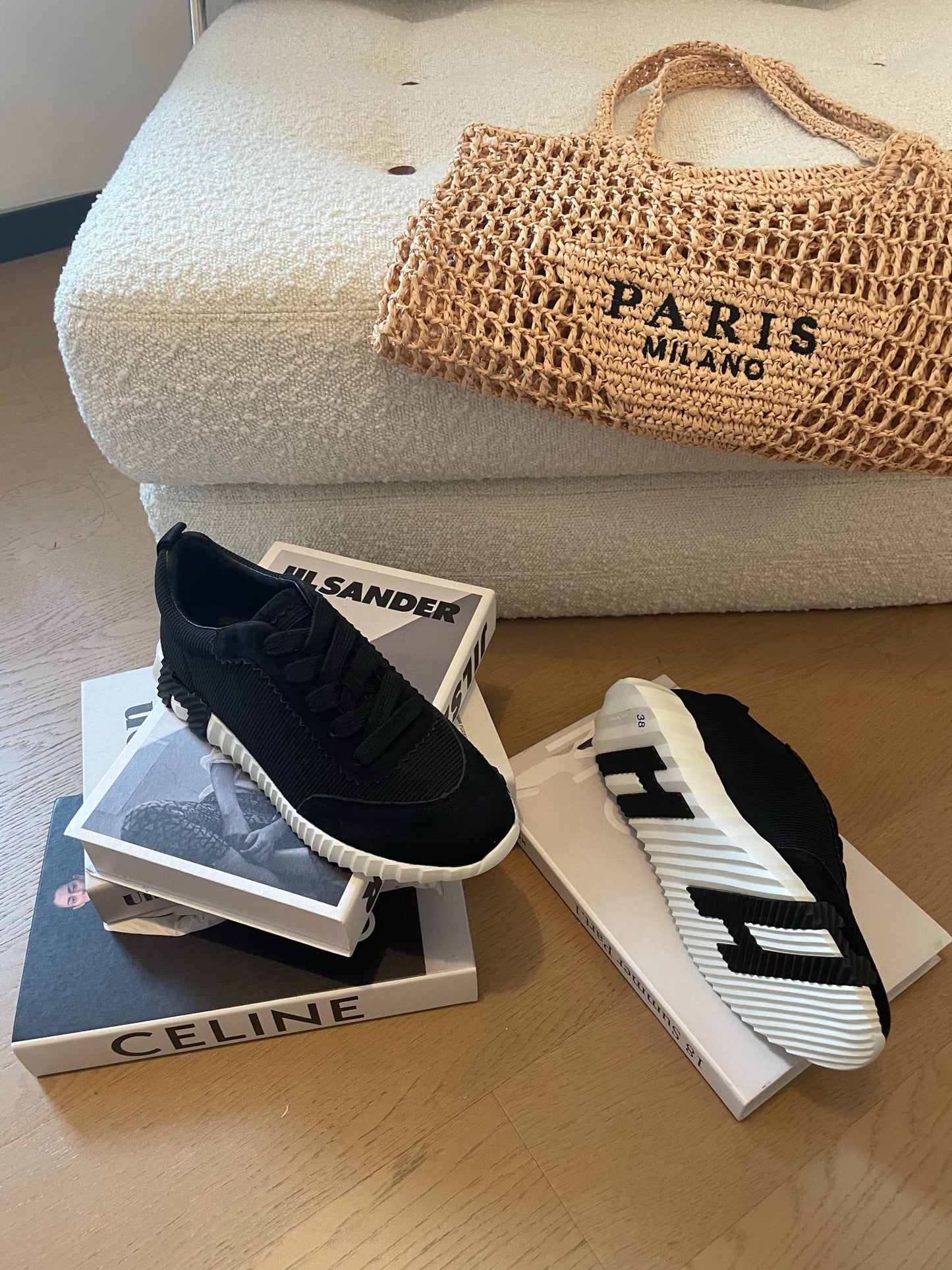 BOUNCING SNEAKERS BLACK CALFSKIN - 35