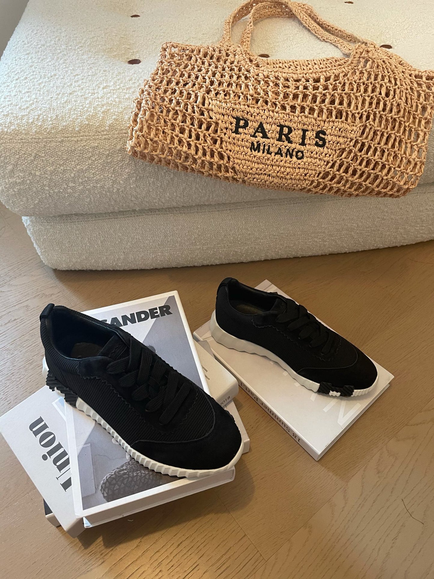 BOUNCING SNEAKERS BLACK CALFSKIN - 35