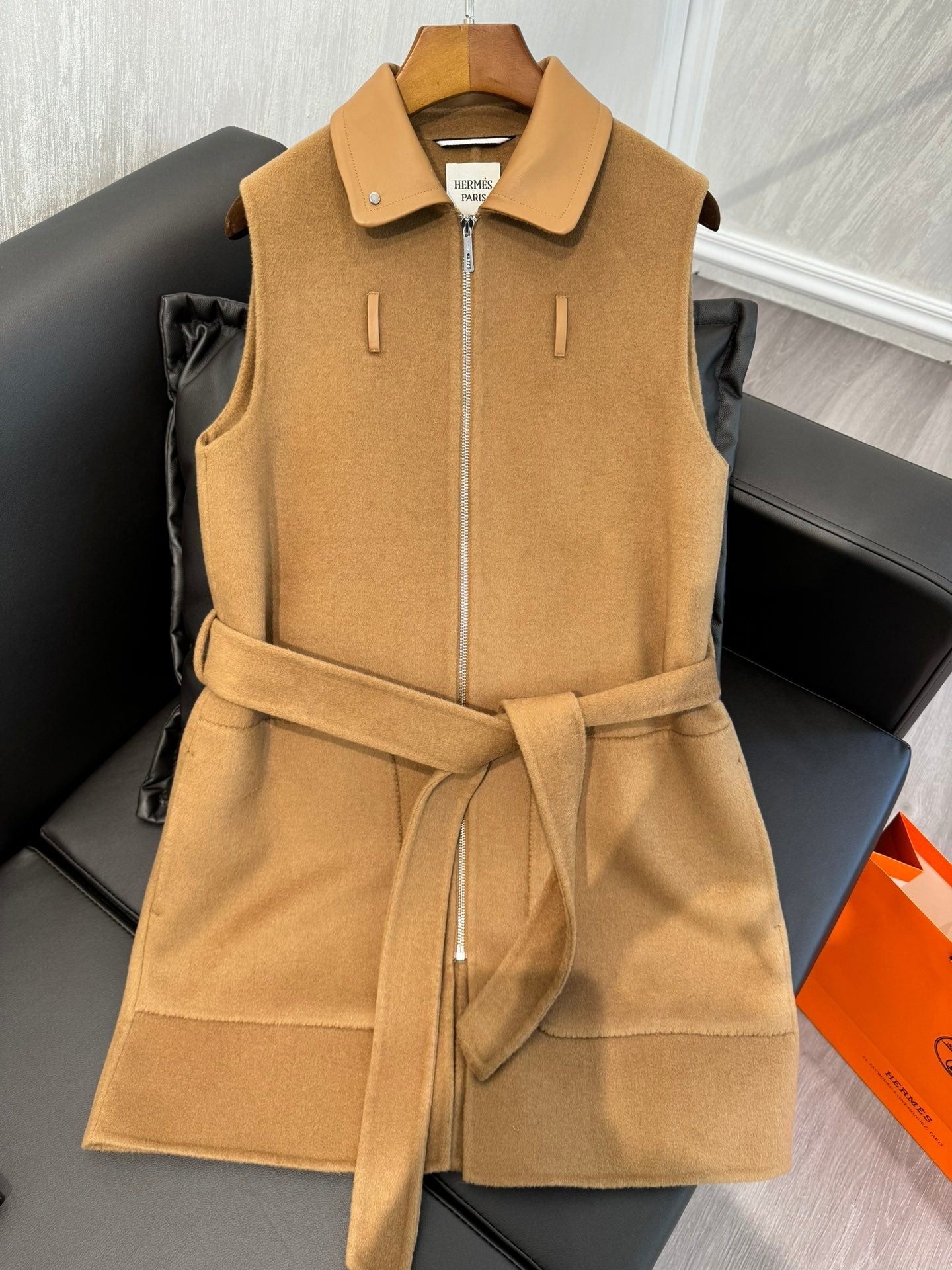 HERMES 25S MID-LENGTH CASHMERE COAT 285