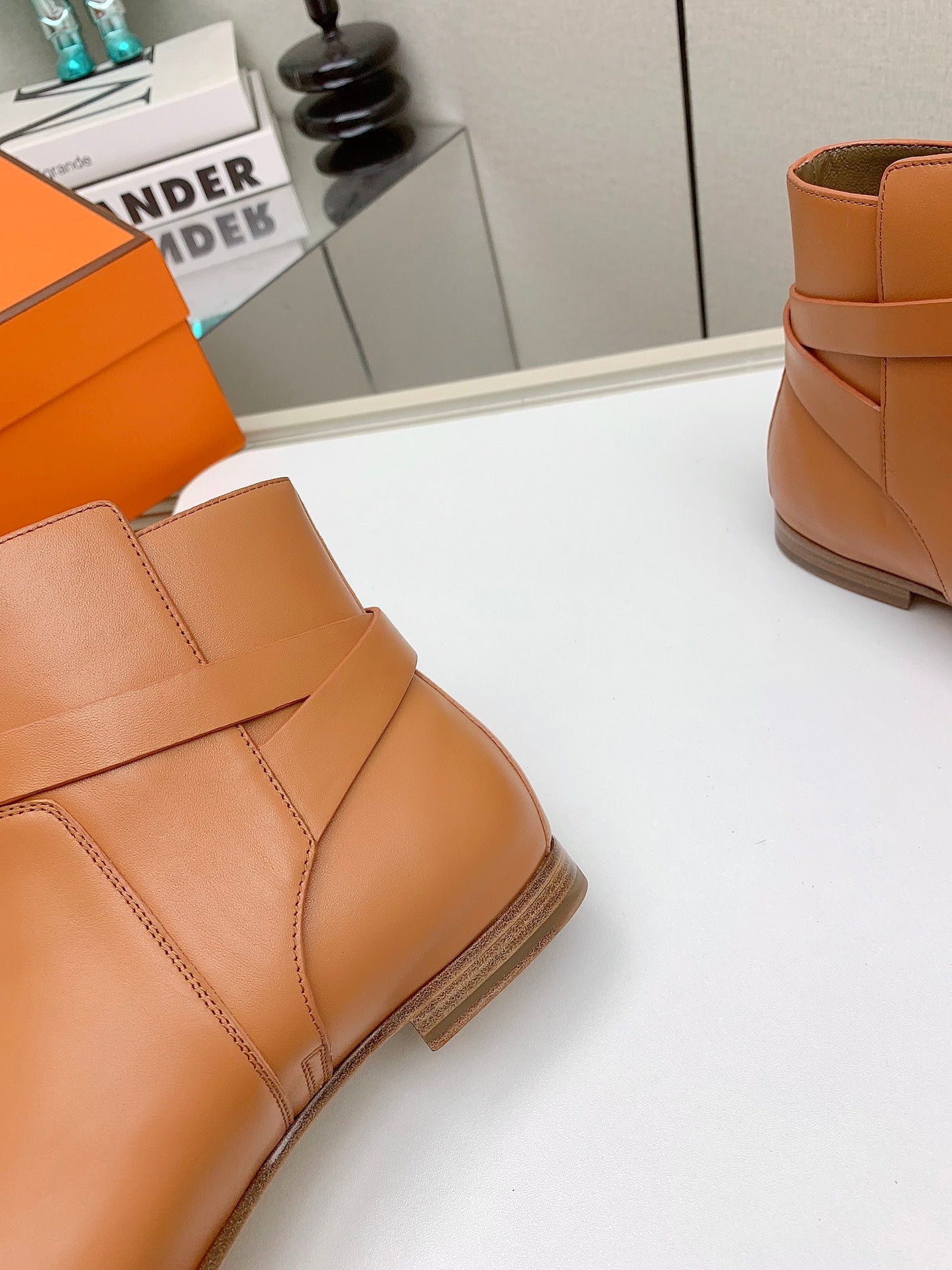 WOMEN'S NEO ANKLE BOOT IN BRONZE BROWN CALFSKIN - 35