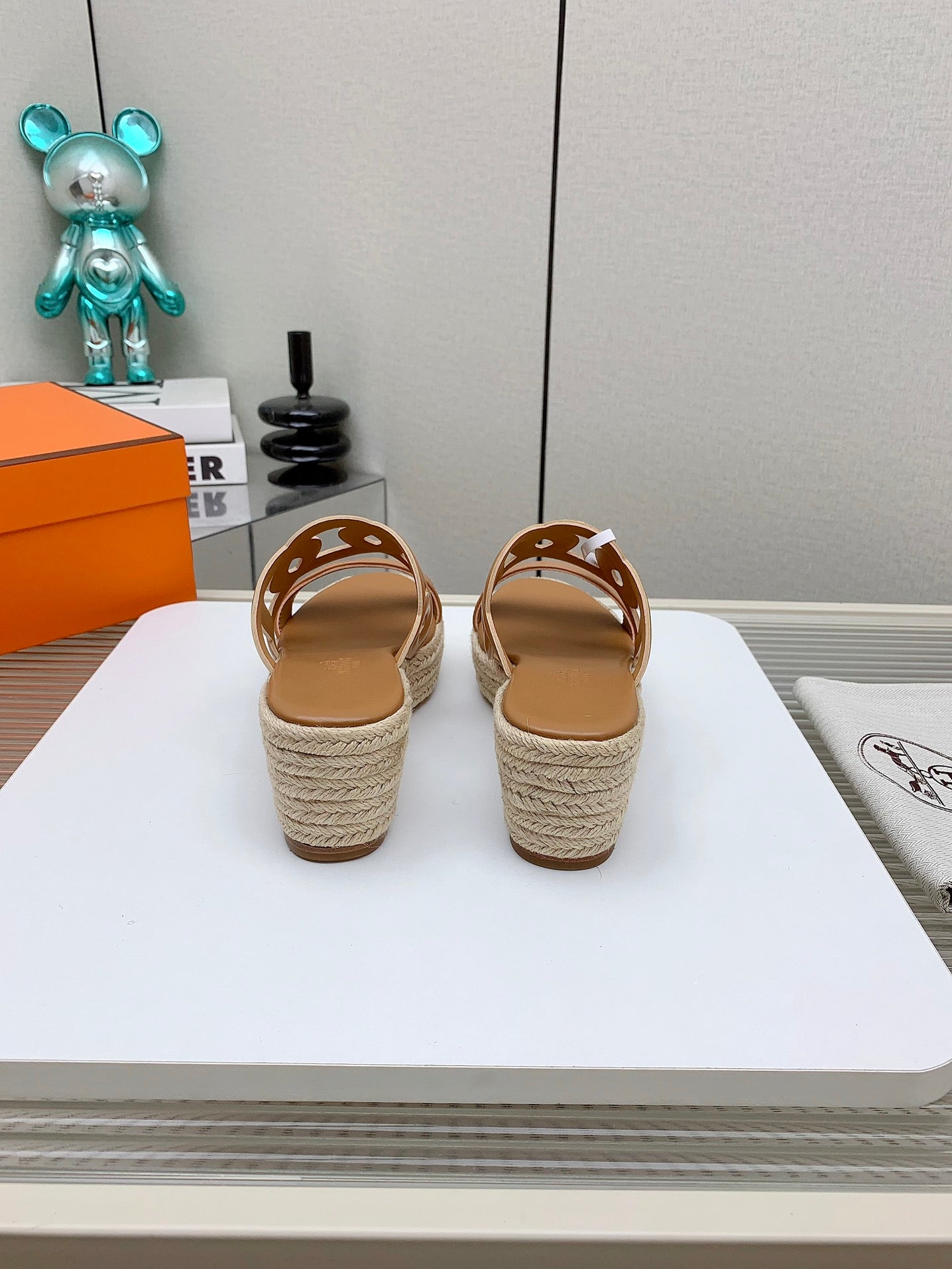 ITHEA 85 MM ESPADRILLE IN BRONZE BROWN CALFSKIN - 34