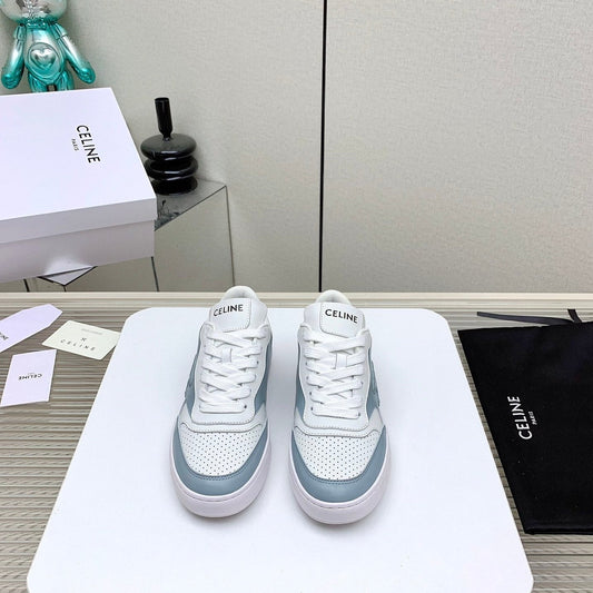 SNEAKER WITH TRIOMPHE IN AIR FORCE MIX WHITE CALFSKIN - 35