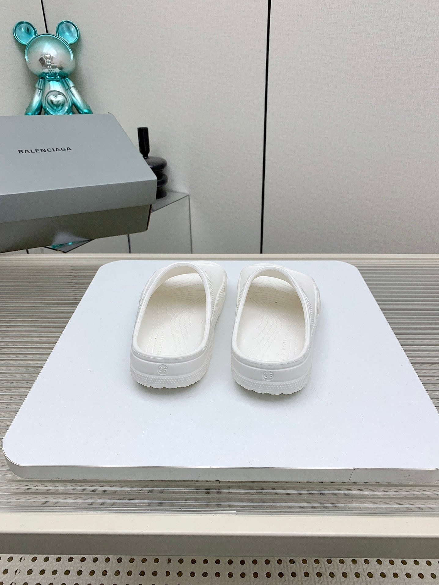 POOL CROCS IN WHITE RUBBER - 36