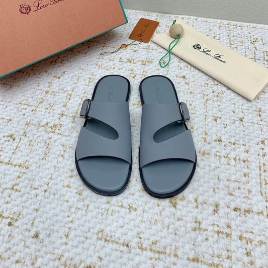 SANDALS IN GREY CALFSKIN - 38