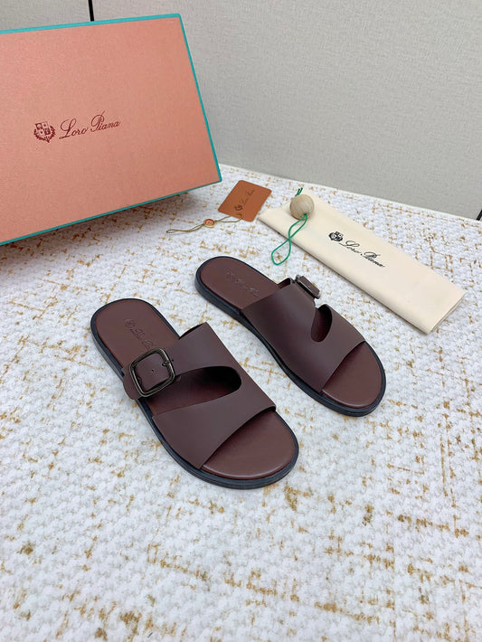 SANDALS IN BROWN CALFSKIN - 38