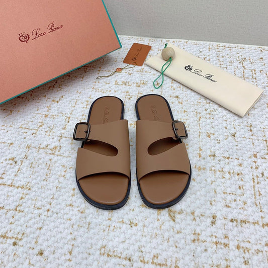 SANDALS IN LIGHT BROWN CALFSKIN - 38