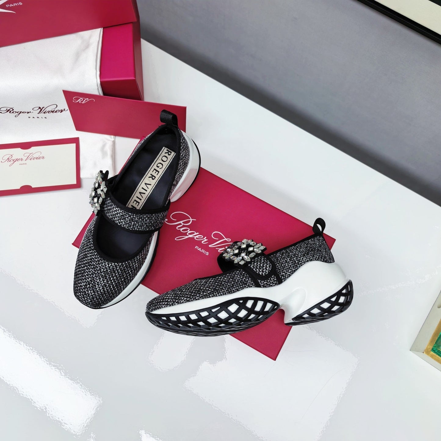 VIV' RUN BABIES SNEAKERS IN BLACK LUREX - 34