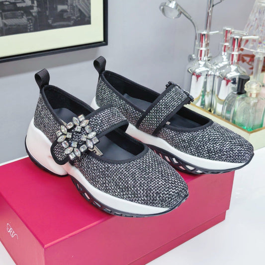 VIV' RUN BABIES SNEAKERS IN BLACK LUREX - 34