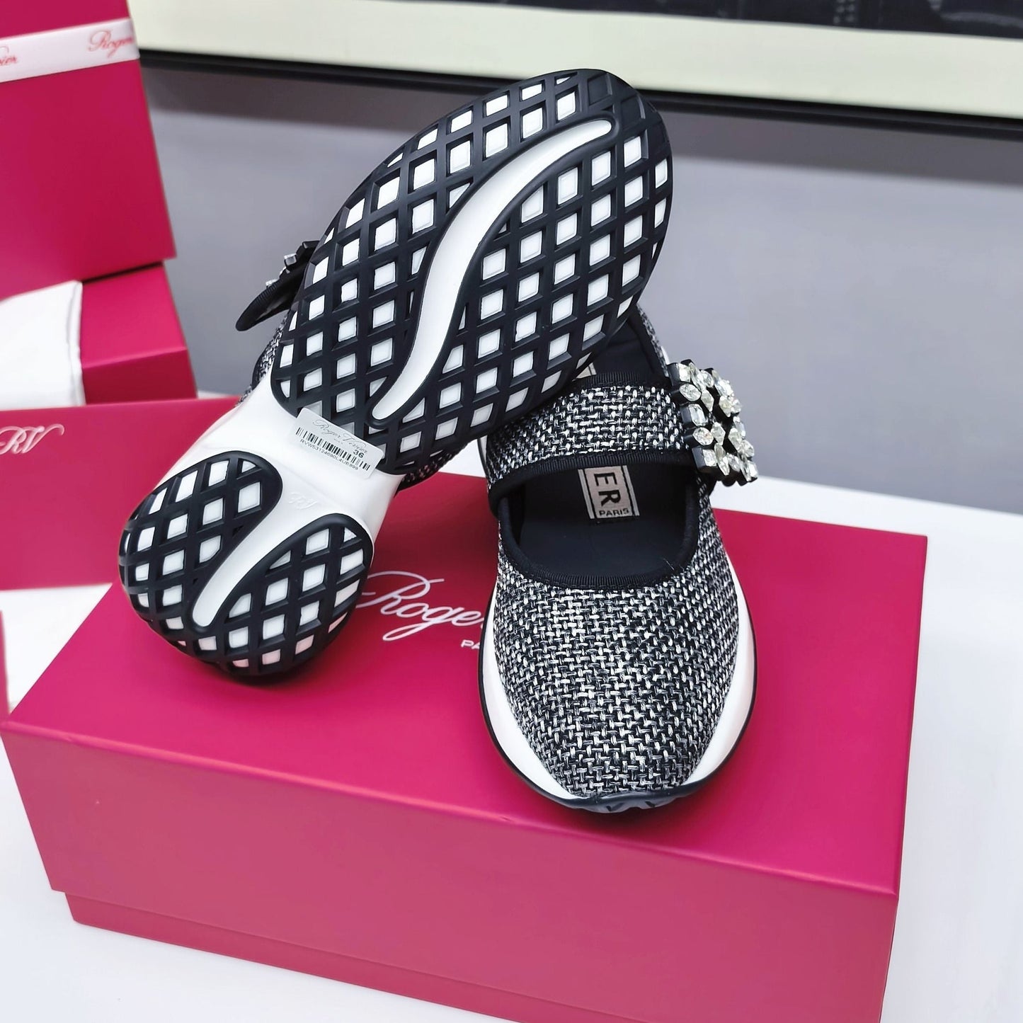 VIV' RUN BABIES SNEAKERS IN BLACK LUREX - 34