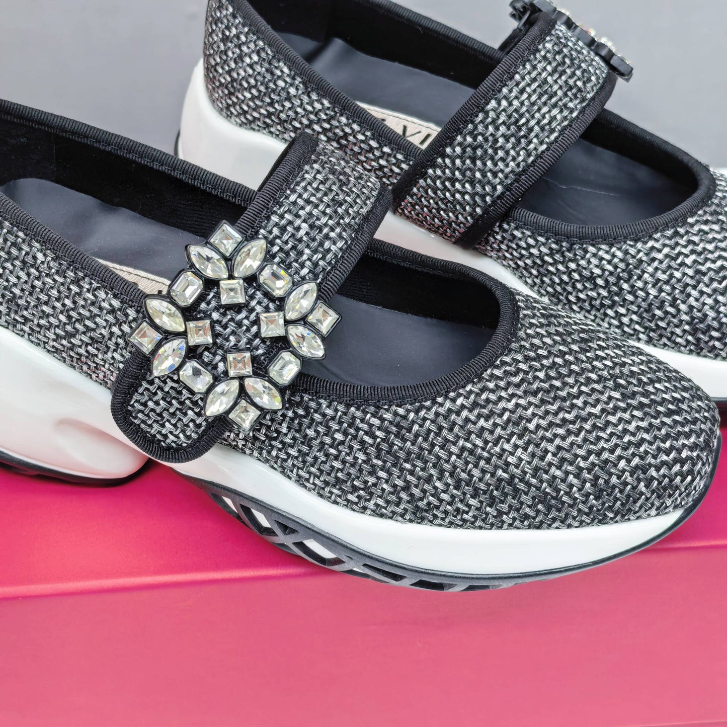 VIV' RUN BABIES SNEAKERS IN BLACK LUREX - 34