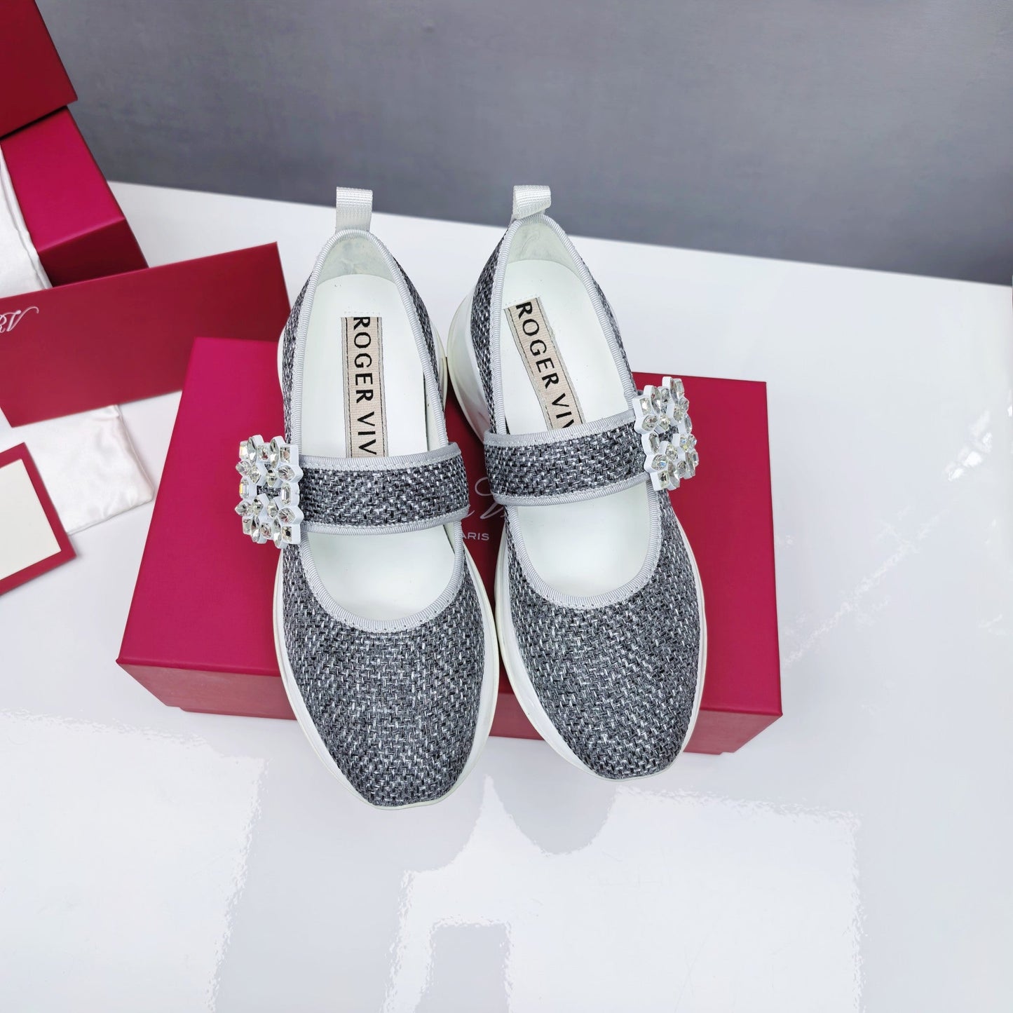 VIV' RUN BABIES SNEAKERS IN SILVER LUREX - 34