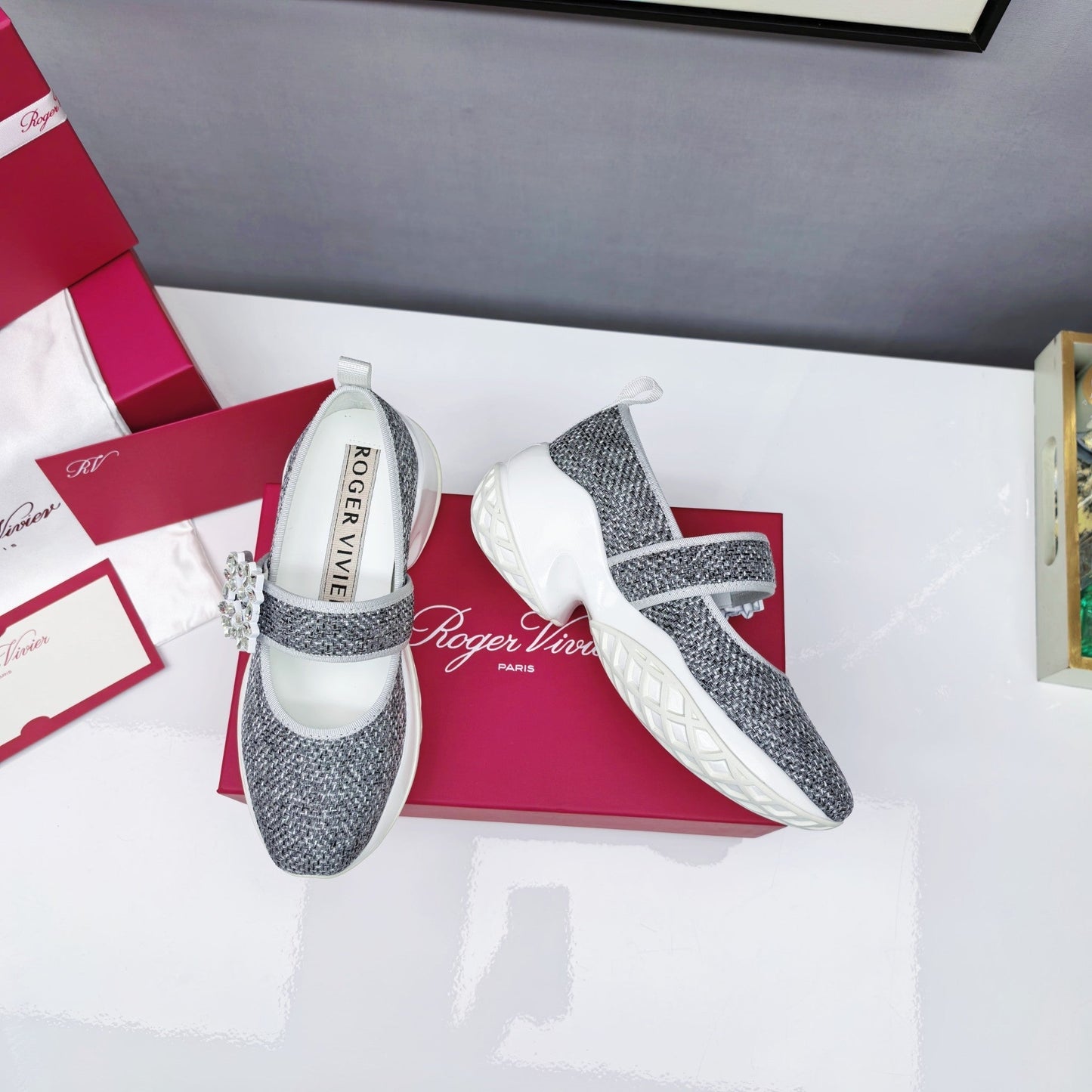 VIV' RUN BABIES SNEAKERS IN SILVER LUREX - 34