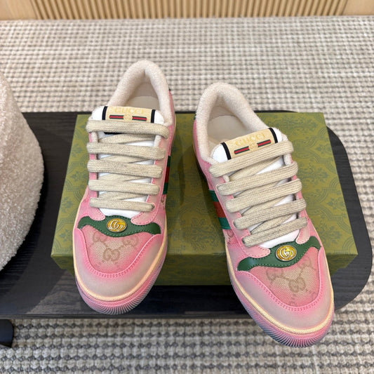 КРОСІВКИ GUCCI 26S З ПОЛОТНА З РОЖЕВИМ ГРАДІЄНТОМ