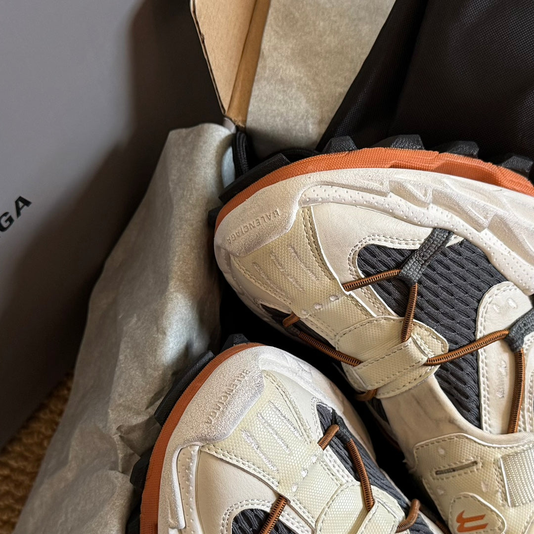 HIKE SNEAKER IN BEIGE AND ORANGE MESH, POLYURETHANE AND POLYESTER - 35