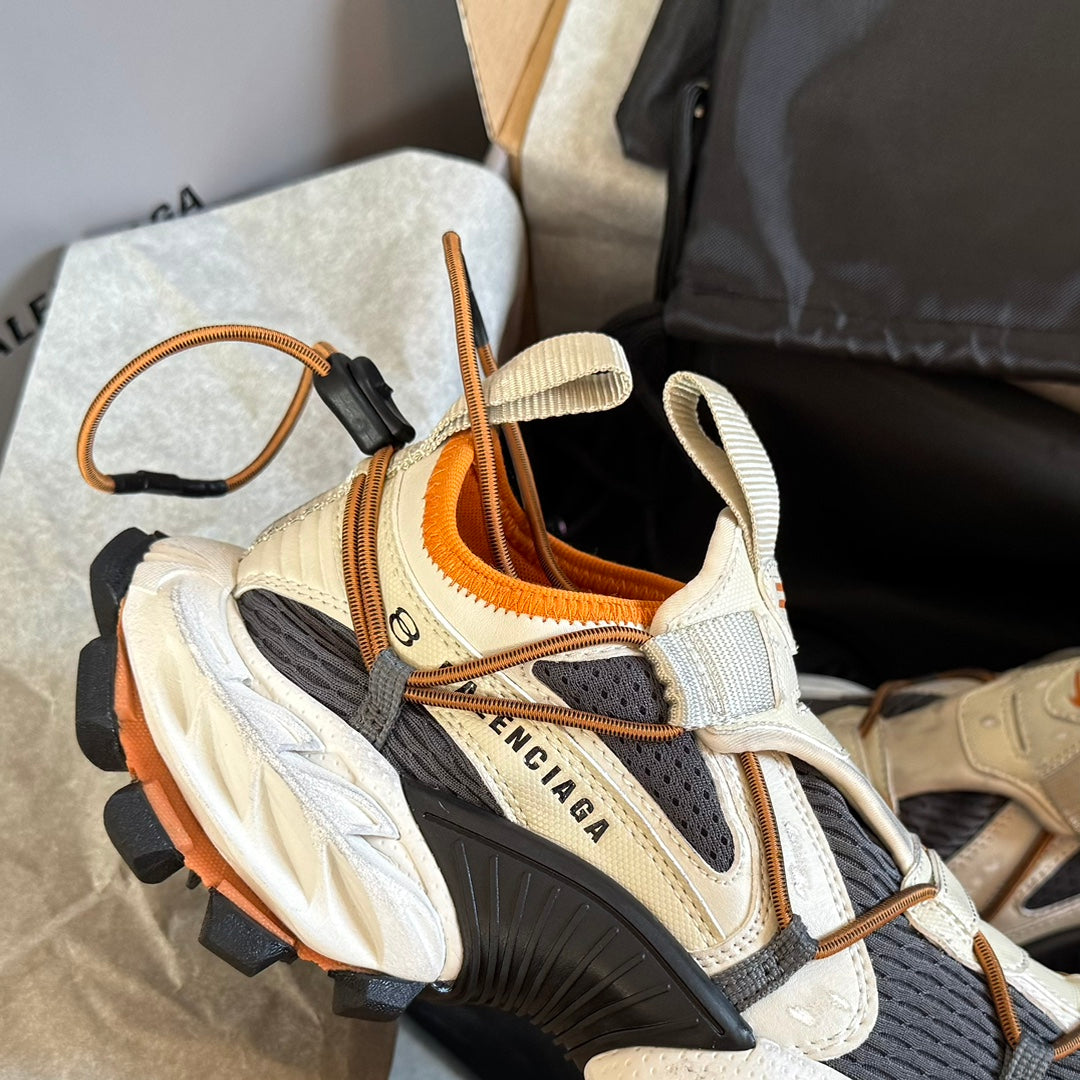 HIKE SNEAKER IN BEIGE AND ORANGE MESH, POLYURETHANE AND POLYESTER - 35