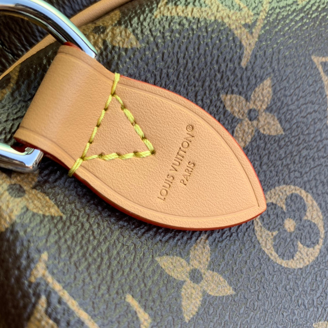 SPEEDY SOFT CRAFTY 30 IN BROWN LV MONOGRAM CALFSKIN RED TAG