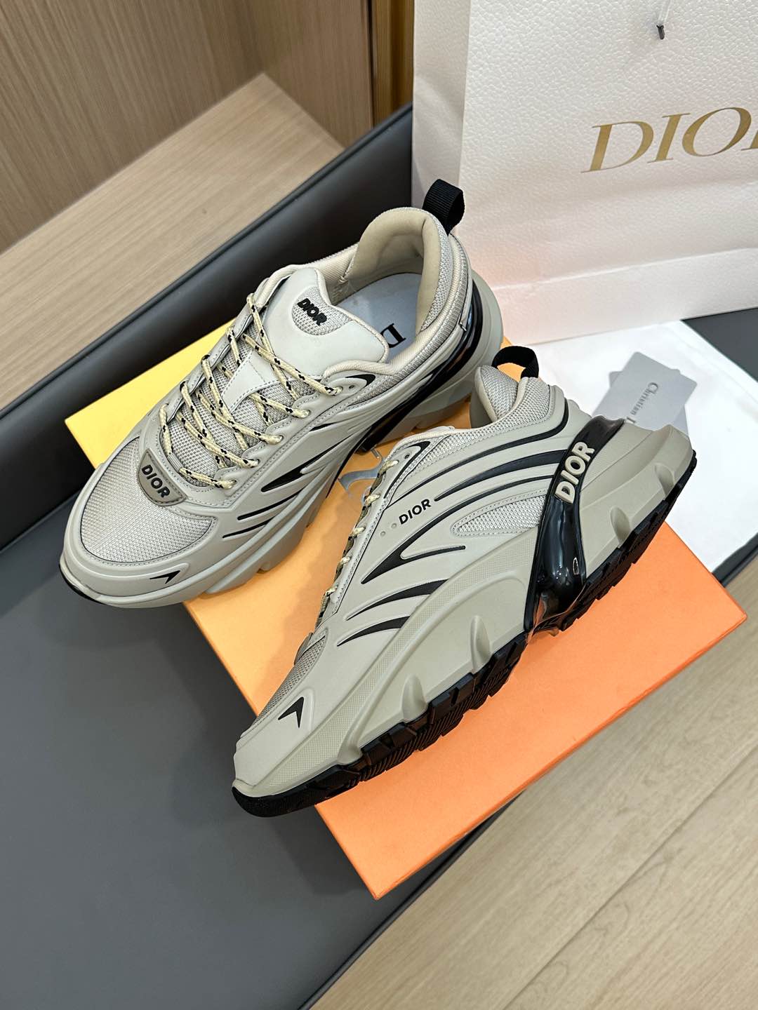 B44 BLADE SNEAKER PASTEL GRAY TECHNICAL MESH AND TECHNICAL FABRIC - 35