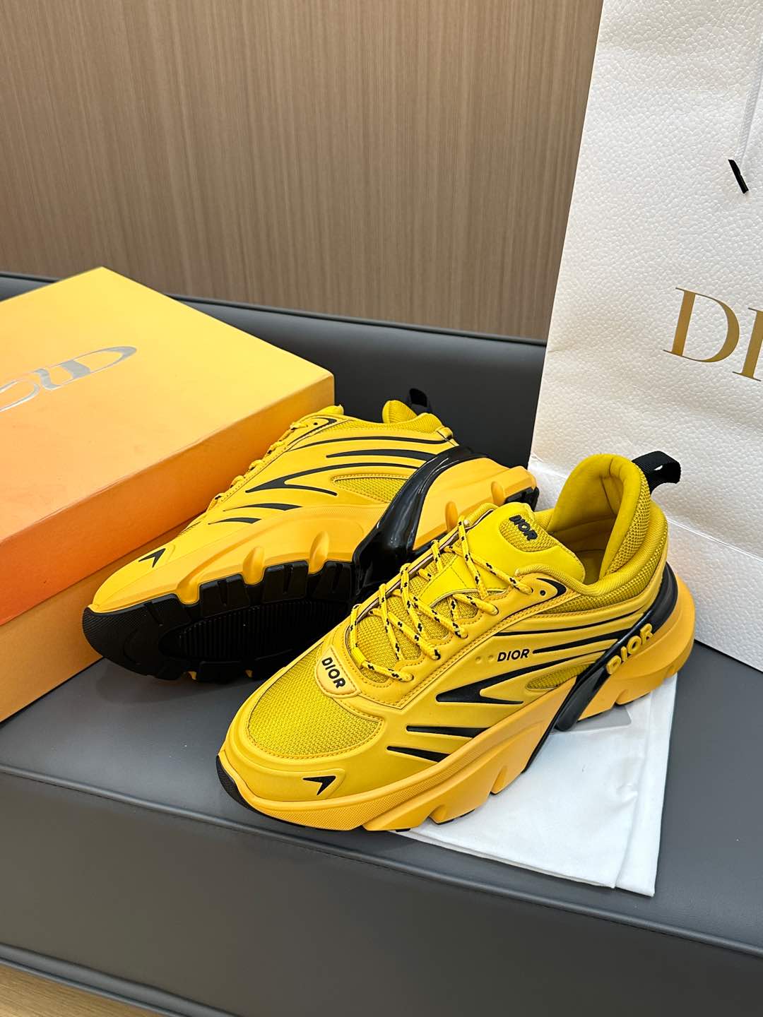 B44 BLADE SNEAKER CLASSIC YELLOW TECHNICAL MESH AND TECHNICAL FABRIC - 35