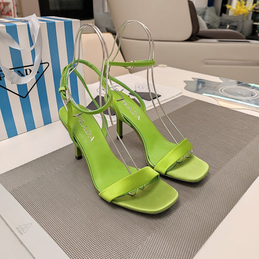 PRA HIGH-HEELED SANDALS PEAR SATIN - 34
