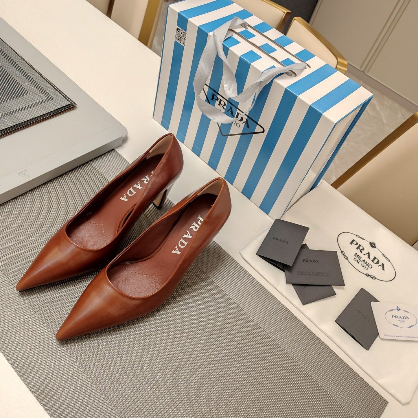 PRA BASIC HIGH HEELS CARAMEL WAXED OIL LEATHER - 35