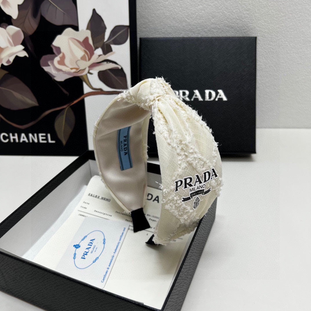 HAIRBAND IN IVORY WHITE FABRIC 381469