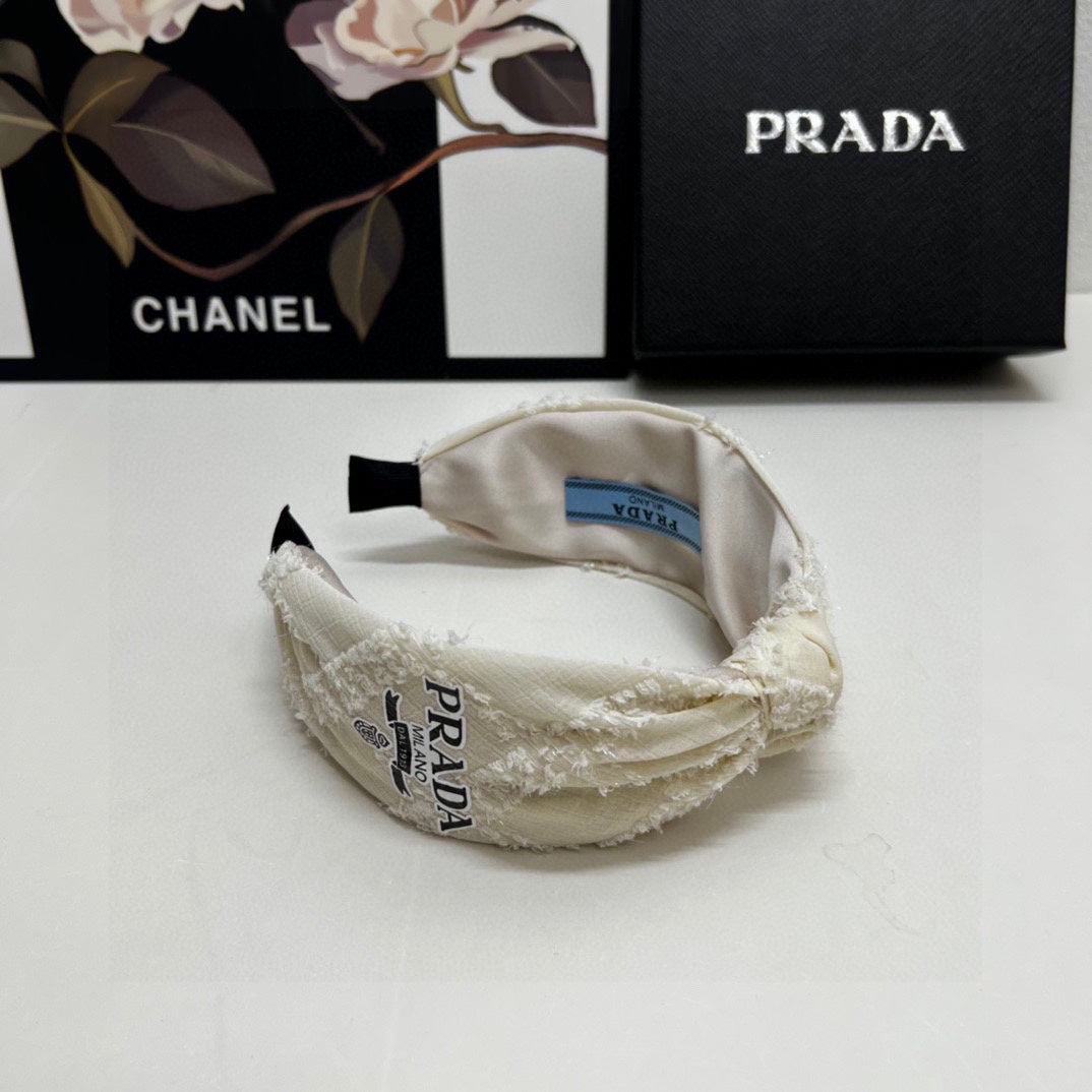 HAIRBAND IN IVORY WHITE FABRIC 381469