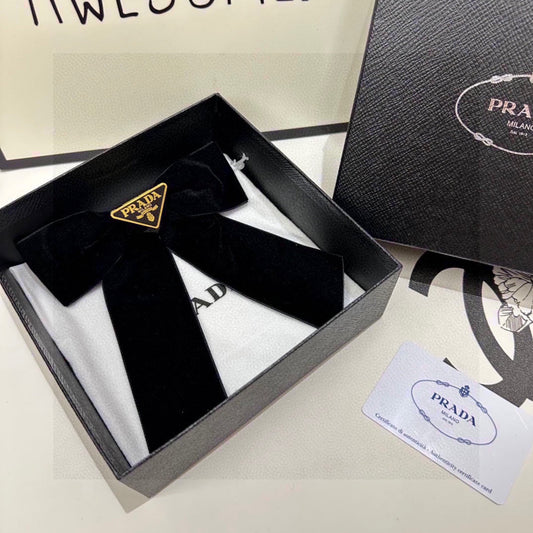 BOW HAIR CLIP IN BLACK VELVET 406114