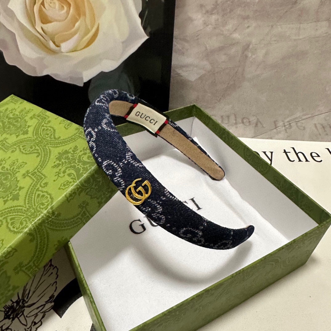 HAIRBAND IN MIDNIGHT BLUE DENIM 432817