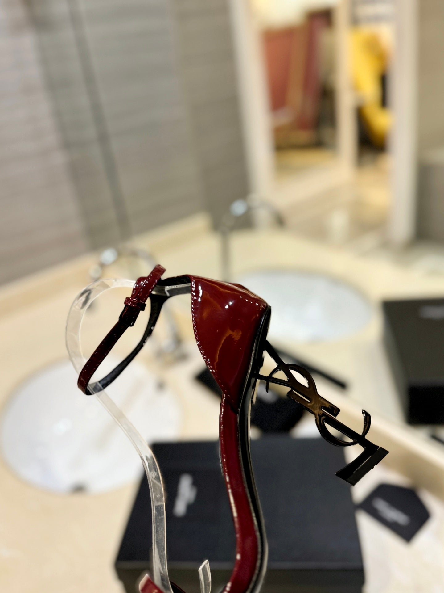 SL OPYUM SANDALS 105 JAM POLISHED CALFSKIN - 35