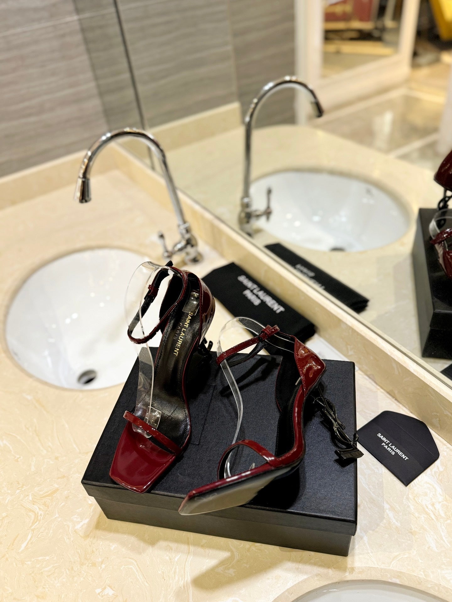 SL OPYUM SANDALS 105 JAM POLISHED CALFSKIN - 35