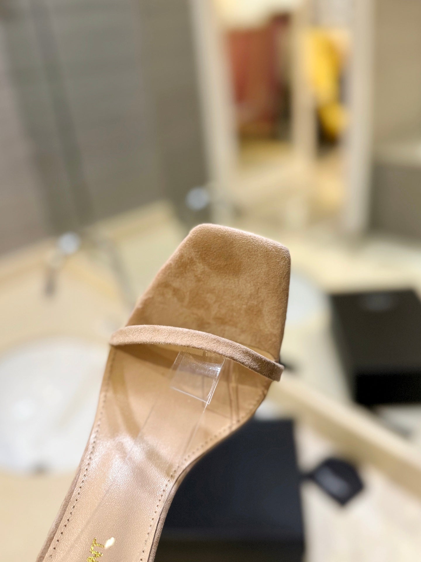 SL OPYUM SANDALS 105 CAMEL SUEDE - 35