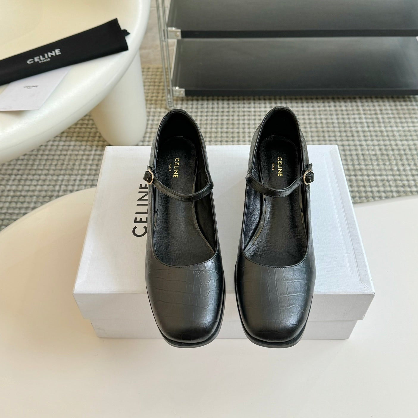 WOMEN'S HIGH HEELS WITH ROUND TOE BLACK SPECIFIC COWHIDE - 35