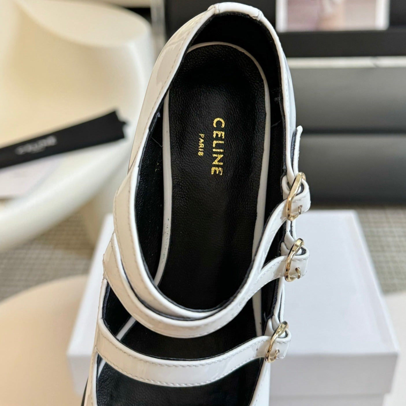 WOMEN'S SANDALS WITH ROUND TOE WHITE  SPECIFIC COWHIDE - 35