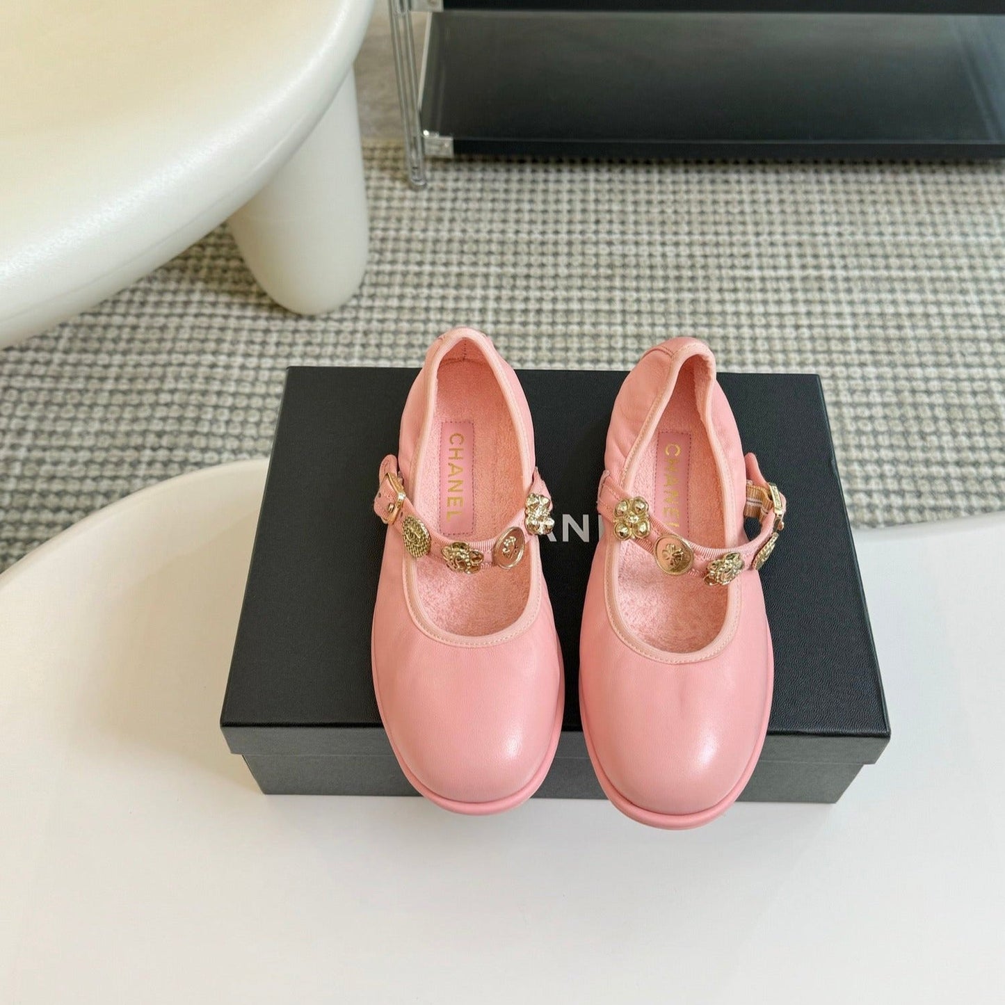 MARY JANE SHOES LIGHT PINK SHEEPSKIN - 35