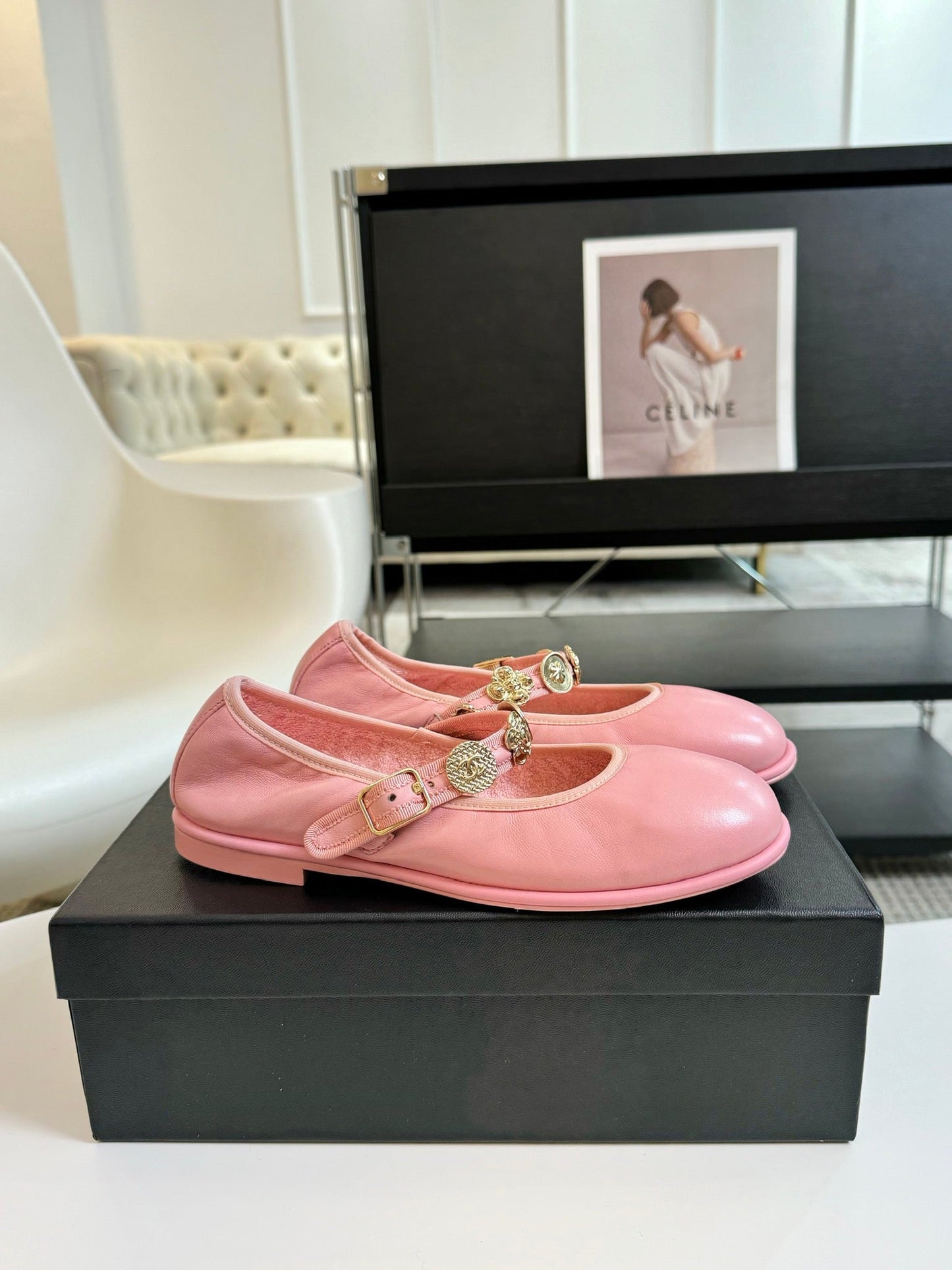 MARY JANE SHOES LIGHT PINK SHEEPSKIN - 35
