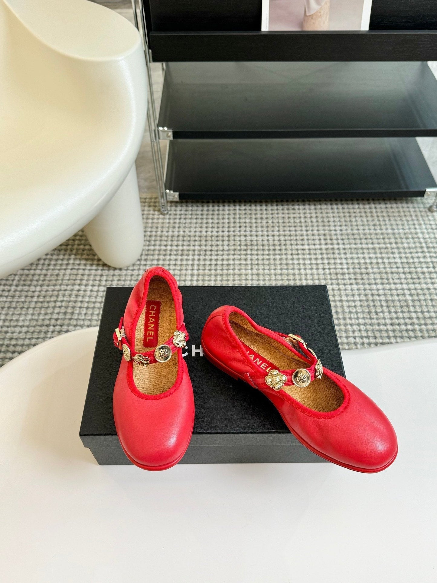 MARY JANE SHOES ROSE RED SHEEPSKIN - 35