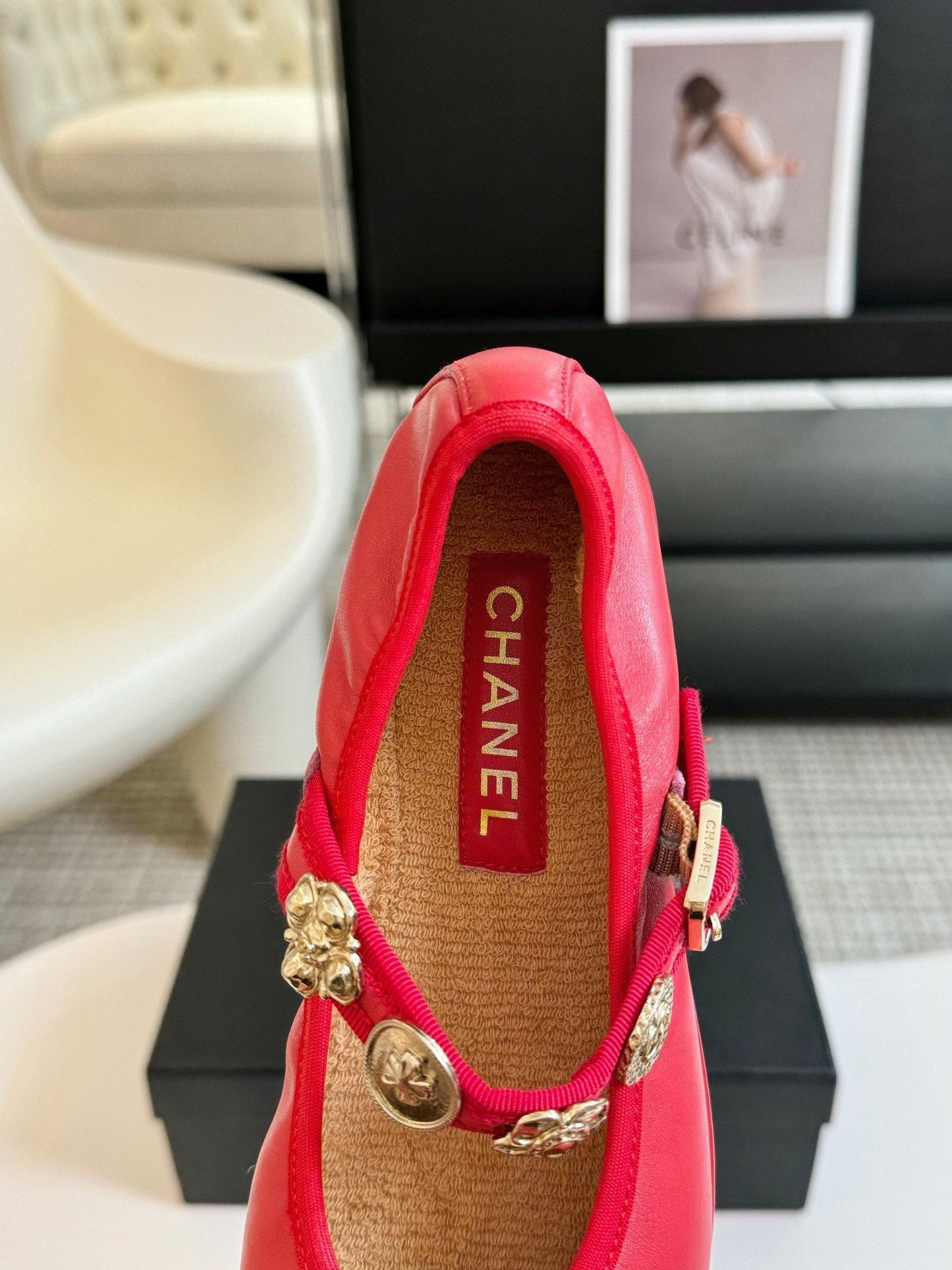MARY JANE SHOES ROSE RED SHEEPSKIN - 35