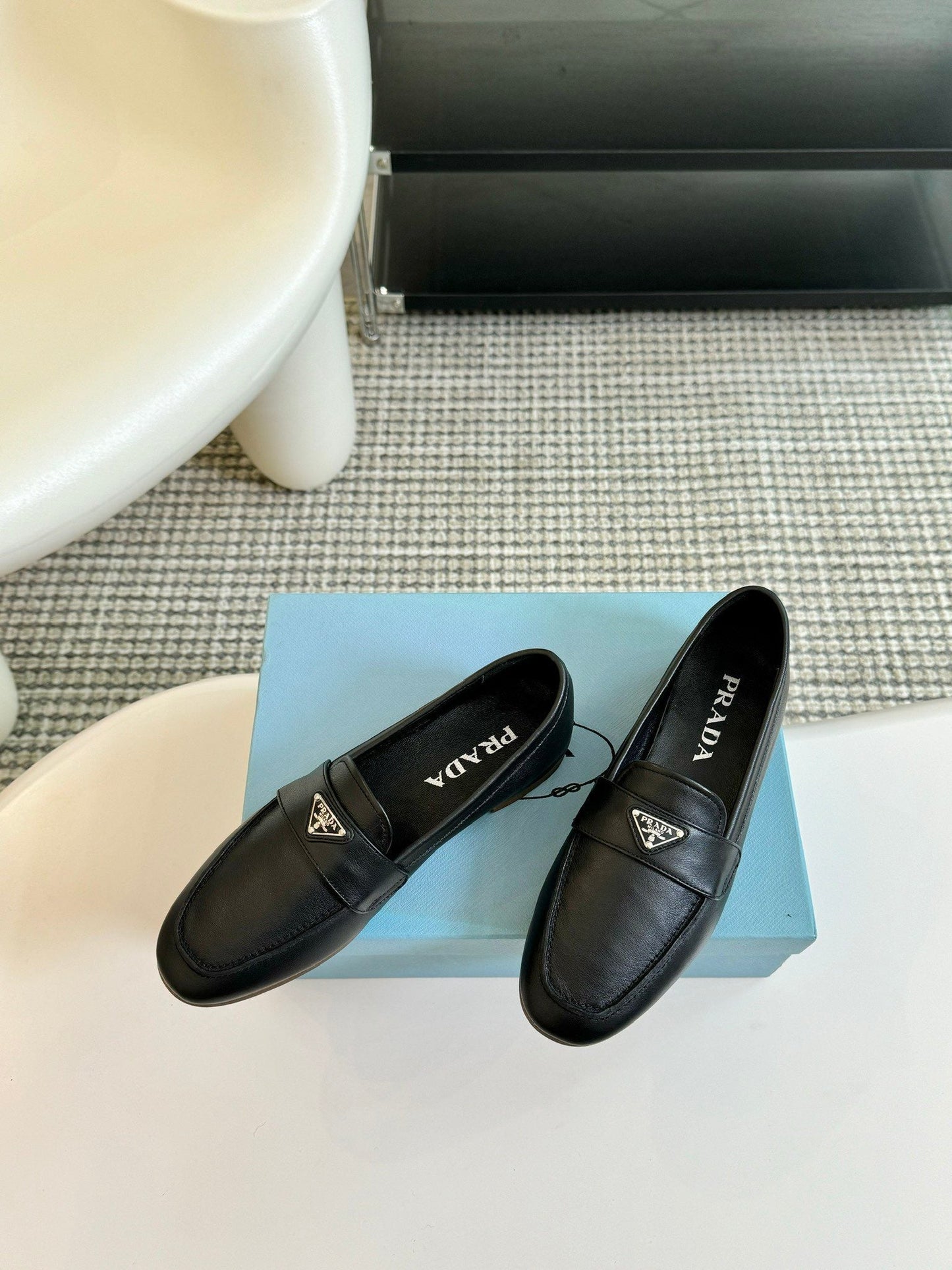 PRA LOAFERS BLACK CALFSKIN - 35