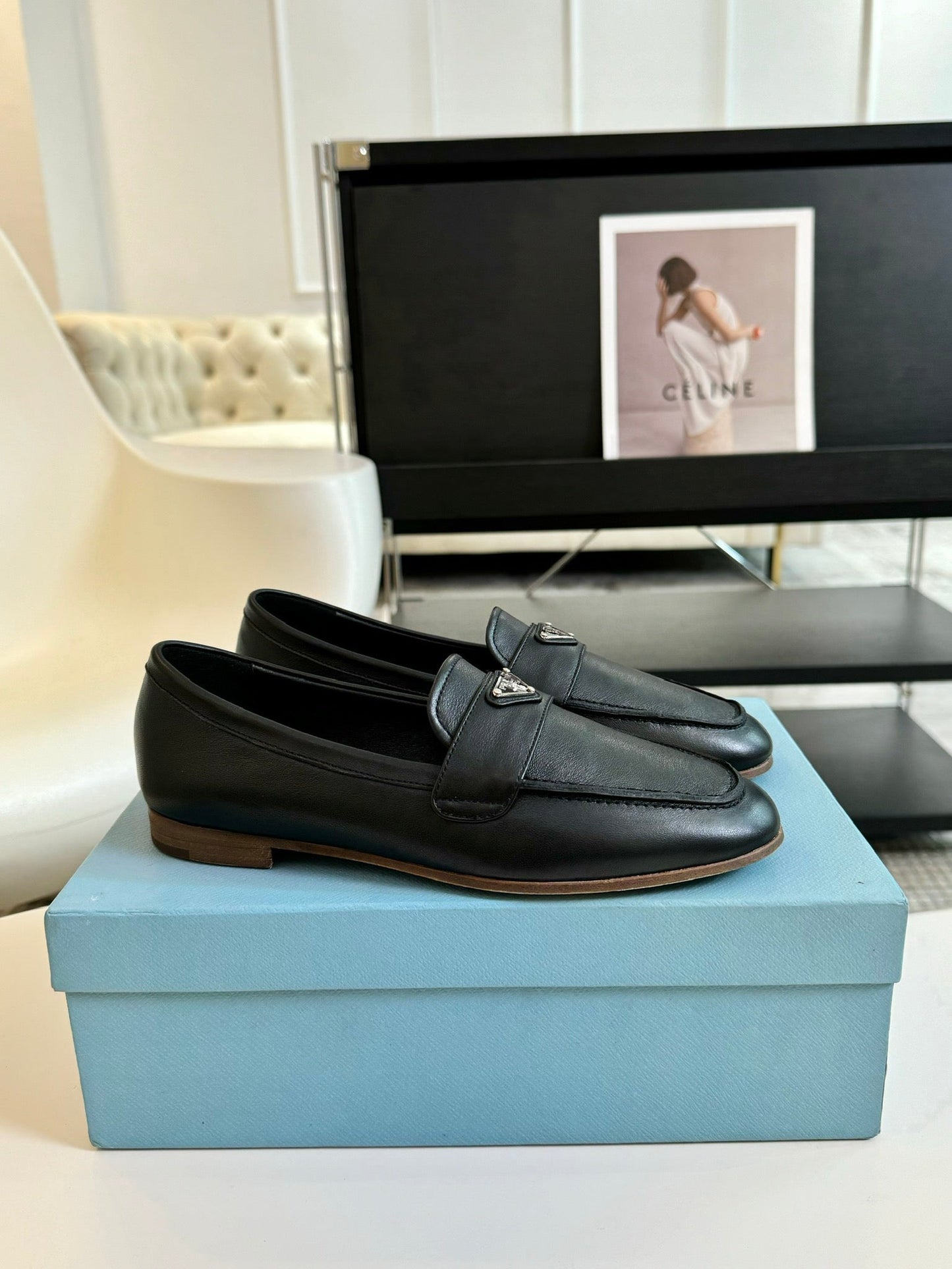 PRA LOAFERS BLACK CALFSKIN - 35