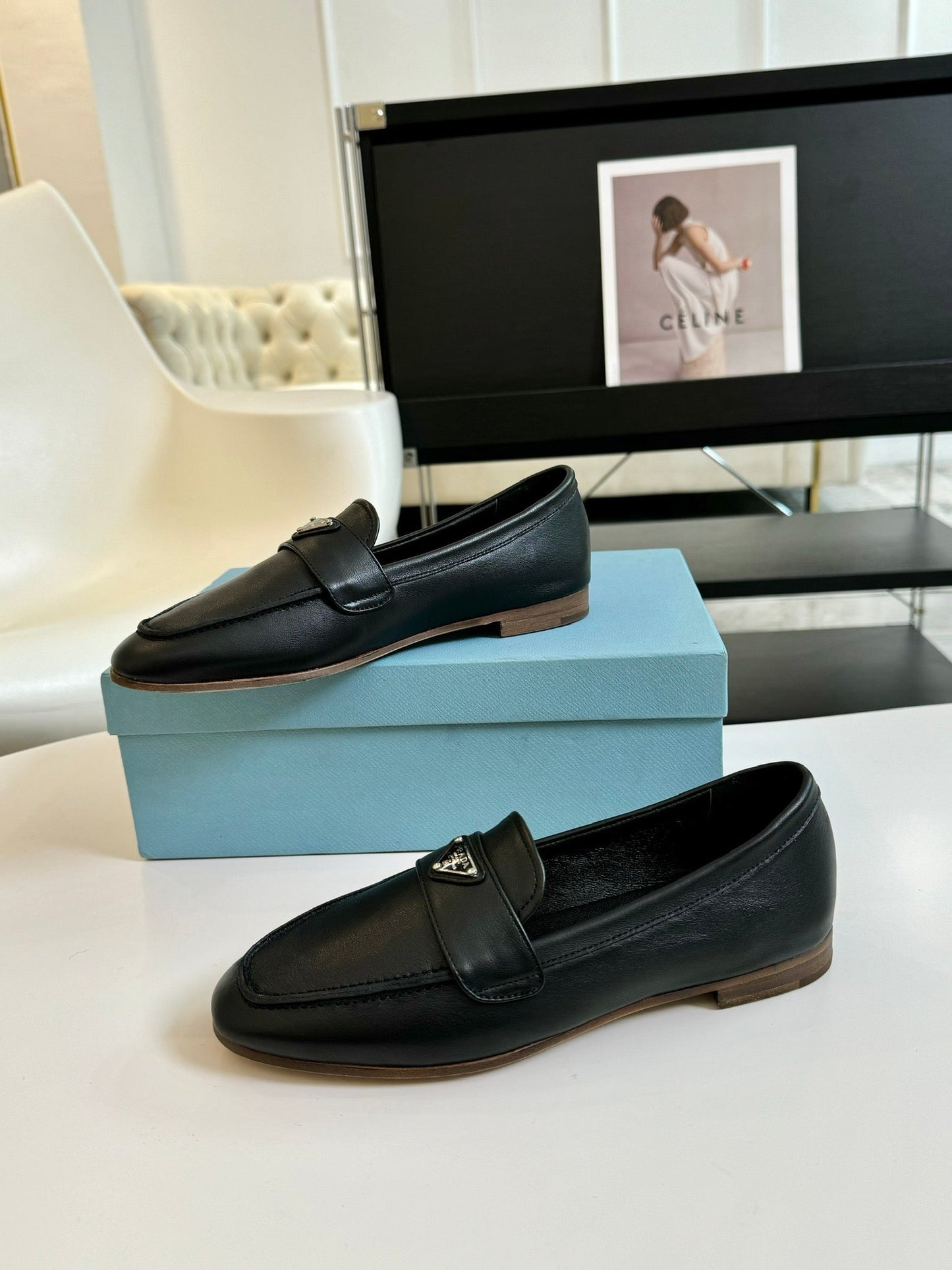 PRA LOAFERS BLACK CALFSKIN - 35