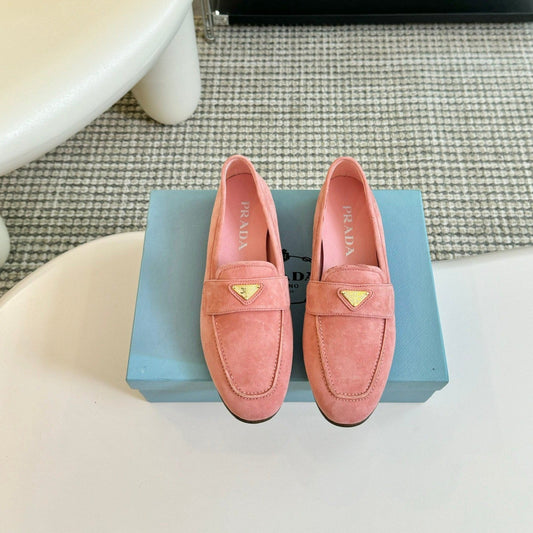 PRA SUEDE LOAFERS ROSE CALFSKIN - 35