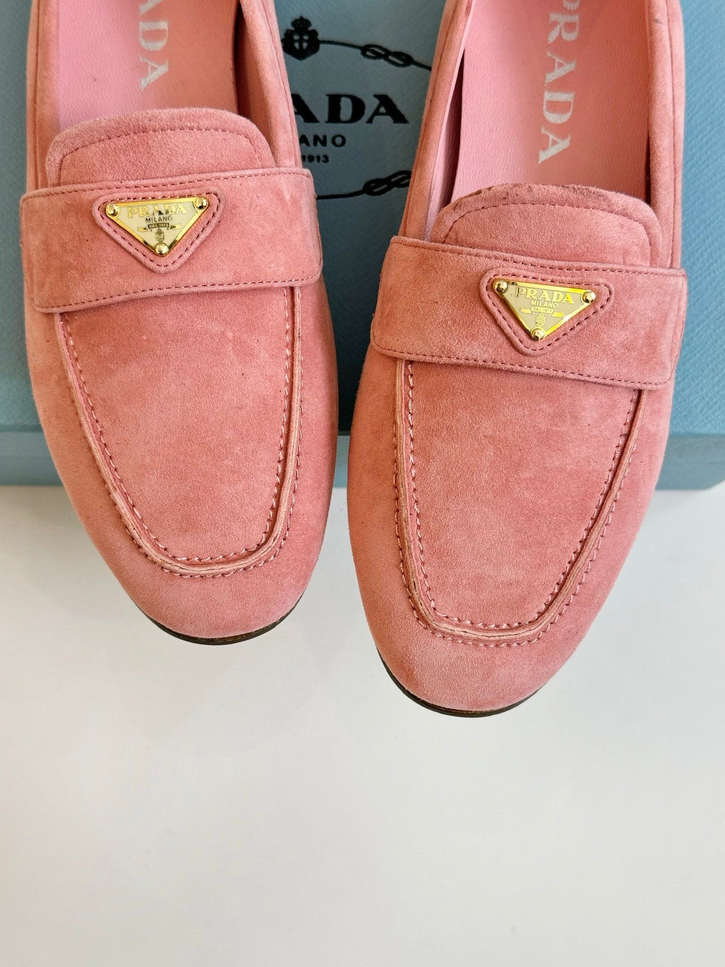 PRA SUEDE LOAFERS ROSE CALFSKIN - 35