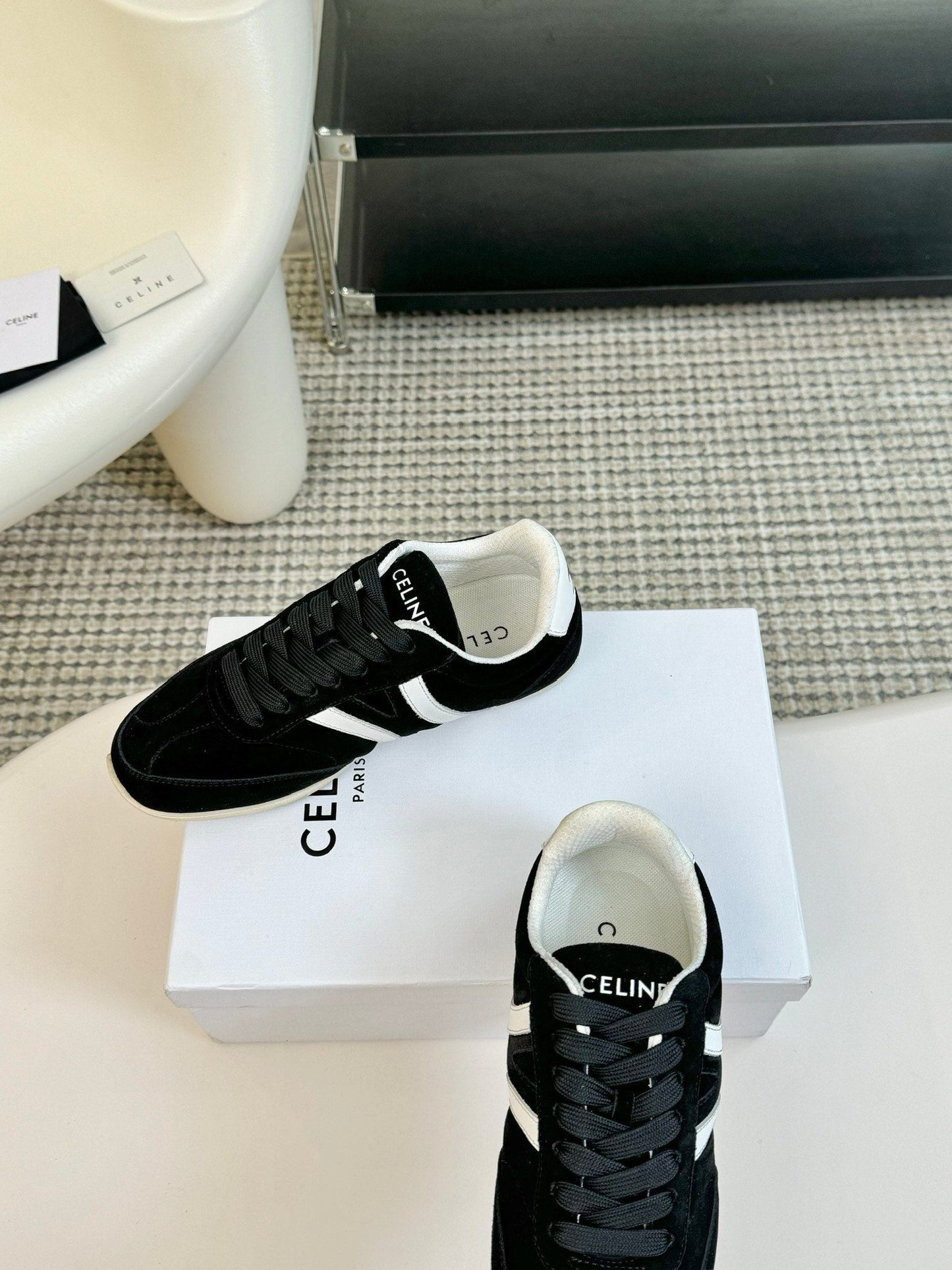 TRAINER LOW LACE - UP BLACK SUEDE - 35