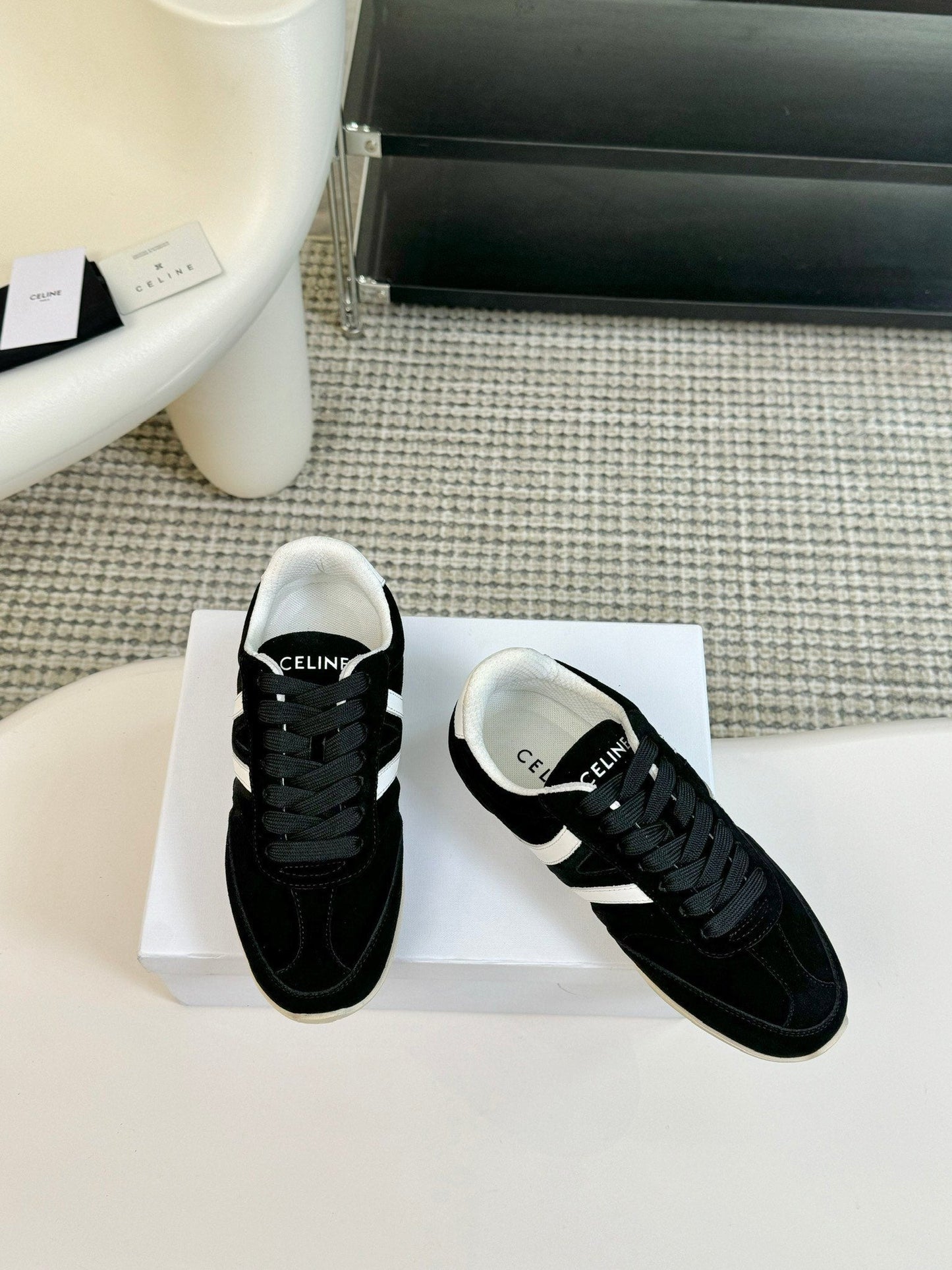 TRAINER LOW LACE - UP BLACK SUEDE - 35