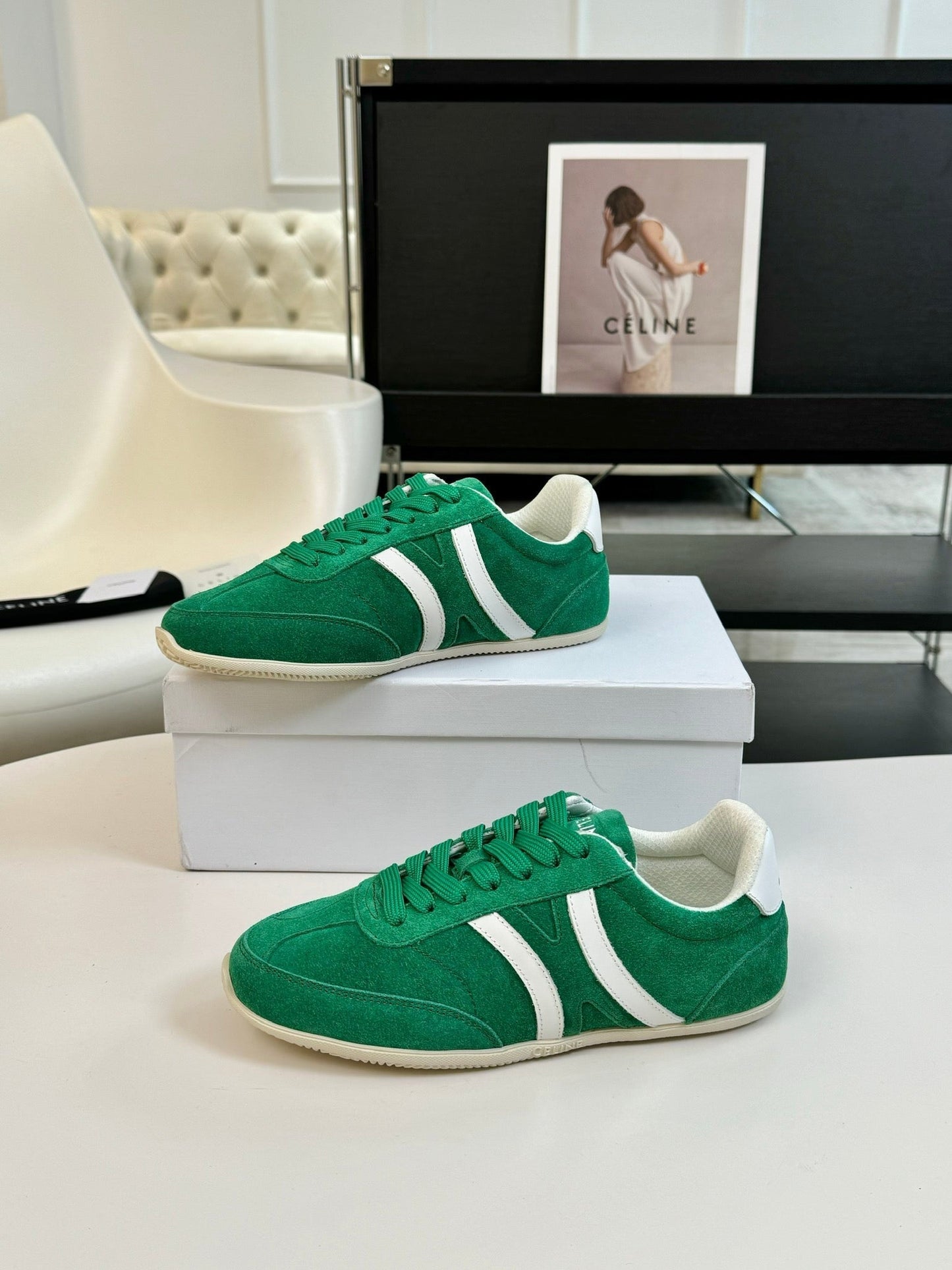 TRAINER LOW LACE - UP JADE GREEN SUEDE - 35